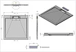 Душевой поддон Esbano Luxe ESP-LX119B 90х110 см, чёрный - превью 1