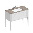Тумба с раковиной и столешницей Kerama Marazzi Plaza Classic 100 напольная, 1 ящик, белая матовая
