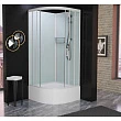 Душевая кабина Frank F409/2 White 90x90x215 см, стекло прозрачное, профиль хром - превью 1