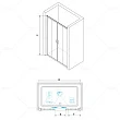 Душевая дверь в нишу RGW Passage PA-11 180x195 профиль хром, стекло матовое-сатинат - превью 1