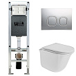 Комплект Weltwasser 10000006588 унитаз Telbach 004 GL-WT + инсталляция + кнопка Amberg RD-CR