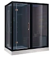 Душевая кабина Ceruttispa ALBANO Nero-R Black 180x110 с баней и финской сауной - превью 1