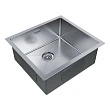 Мойка кухонная Paulmark Gerberg 48 UNI PM254844-BS 48x44 брашированная сталь - превью 1