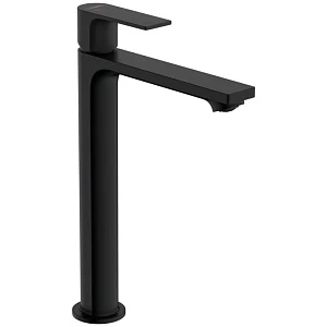 Смеситель для раковины Hansgrohe Rebris E 240 CoolStart 72581670, со сливным гарнитуром, черный