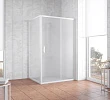 Душевой уголок Vegas Glass ZP+ZPV 110*100 01 10 профиль белый, стекло сатин - превью 2