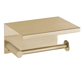 Держатель туалетной бумаги Boheme Uno 10971-MG с крышкой, золото матовое