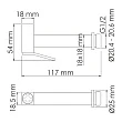 Гигиеническая лейка WasserKRAFT A136 с фиксатором - превью 1