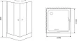 Душевой уголок Timo TL-1102 Romb Glass с поддоном, 100x100x200 см - превью 1
