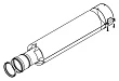 Дымоход Protherm  удлинение 60/100 мм (высота: 0,5 м) с хомутом - превью 1