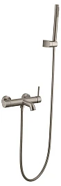 Смеситель Boheme Uno 463-NB для ванны с душем, никель брашированный