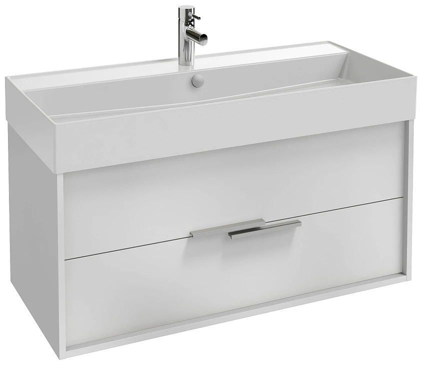 Тумба для комплекта Jacob Delafon Vivienne 100 белая, ручки хром EB1508-N18-N18