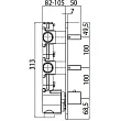 Скрытая часть Bossini Oki/Cube Z030203000 с девиатором для термостата HighFlow на 3 потребителя - превью 1