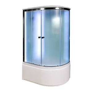 Душевая кабина AvaCan D512SLLED, 120х90х220 см, стекло матовое, профиль хром