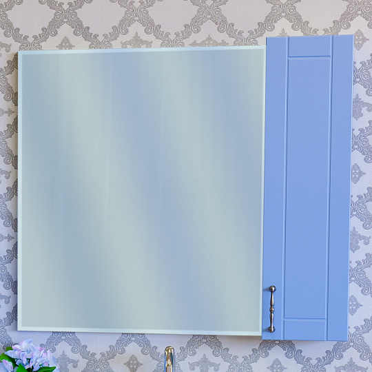 Зеркало-шкаф Sanflor Глория 85 R голубой