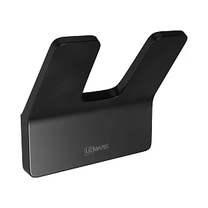 Крючок Lemark Smooth Line 9712005 двойной черный матовый