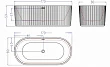 Акриловая ванна Esbano Tortuga ESVATORTB 1700x800x590 черная - превью 1