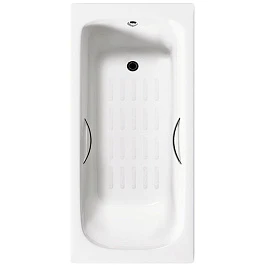 Чугунная ванна Delice Fort Elite DLR230622R-AS 200х85 с отверстиями под ручки и антискользящим покрытием, без ножек