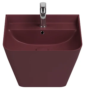 Раковина Isvea Sott'Aqua 10SQ37002SV-2R 50x42 см, бордовая матовая
