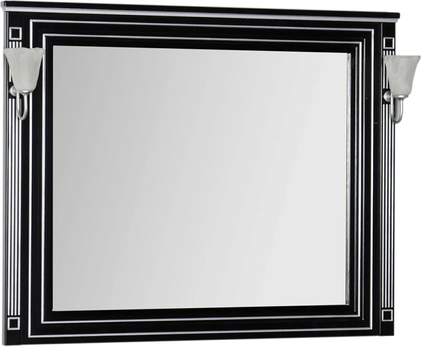 Зеркало Aquanet Паола 120 черное (без светильников)