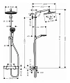 Душевая стойка Hansgrohe Crometta S 240 1jet Showerpipe EcoSmart 27268000 9 л - превью 2