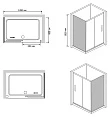 Душевой уголок RGW Passage PA-42 120x80 профиль хром, стекло прозрачное - превью 2