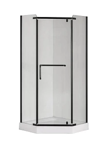 Душевой уголок Taliente TA-08083-1CB 80х80 профиль черный матовый, стекло прозрачное