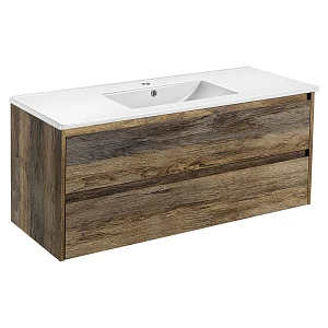 Тумба с раковиной Vincea Gio 1200 подвесная, 2 ящика, Sf.Oak