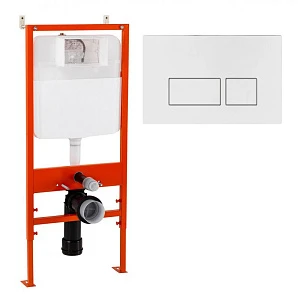 Инсталляция для унитазов BelBagno BB026/BB042BL с кнопкой смыва белый глянцевый