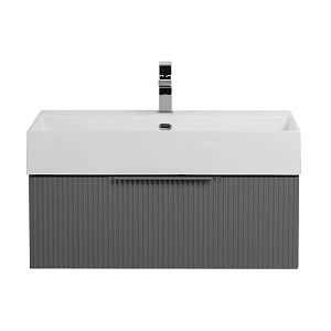 Тумба с раковиной Cezares Premium 70 подвесная, 1 ящик, Plisse Grigio Nuvola
