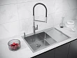 Мойка кухонная Paulmark ATLAN EDGE PM777851-BSL 78х51 см, брашированная сталь - превью 1