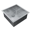 Мойка кухонная Paulmark Gerberg 44 UNI PM254444-BS 44x44 брашированная сталь - превью 1