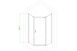 Душевой уголок Royal Bath TR RB100TR-T-BL 100х100х185 стекло прозрачное, профиль черный - превью 1