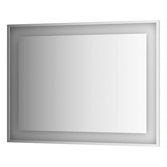 Зеркало EVOFORM LEDSIDE BY 2212 в багетной раме со светильником 120x90 см серое