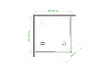 Душевой уголок Royal Bath RB HPD-C-BL 100х100х185 стекло матовое, профиль черный - превью 1