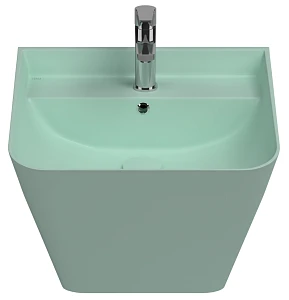 Раковина Isvea Sott'Aqua 10SQ37002SV-2T 50x42 см, мятно-зеленая матовая