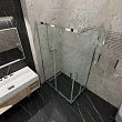 Душевой уголок Triton Фикс 120х80х190,3 см, профиль черный матовый, стекло прозрачное - превью 2