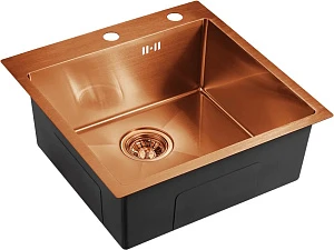 Мойка кухонная Domaci Равенна PVD DMB-117A 50х50 медь