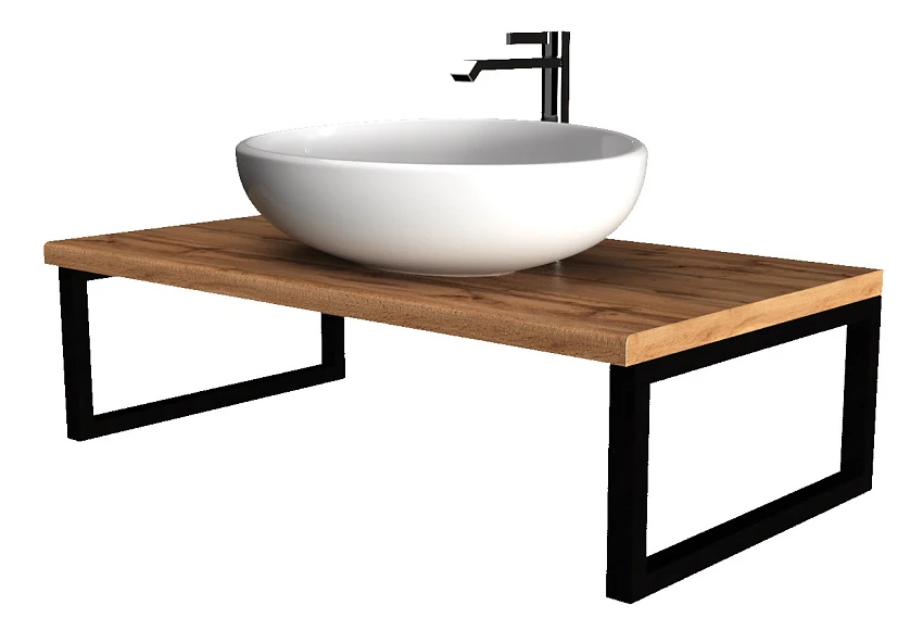 Столешница с раковиной 1Marka GRUNGE LOFT 80 Дуб Вотан/Дуб Намибия