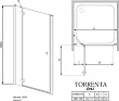 Душевая дверь в нишу Radaway Torrenta DWJ 110 прозрачное стекло L - превью 2