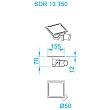 Душевой трап RGW SDR-13B 15x15 см, с решеткой, черный - превью 2