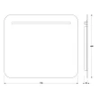 Зеркало Evoform Ledline BY 2144 70х60 см без выключателя 5,5 W - превью 1