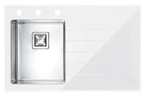 Мойка кухонная Alveus Crystalix 10 L белое стекло
