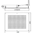 Верхний душ Bossini DREAM - Flat H38391.073 57х47 см, черный матовый - превью 1