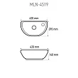 Раковина Melana MLN-T4519 L - превью 1