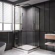 Душевой уголок Veconi Premium Trento PTC-20GR 100x80x200 см, профиль брашированный графит, стекло прозрачное - превью 1