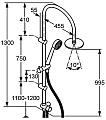 Душевая стойка Kludi Zenta dual shower system 6167705-00 - превью 1