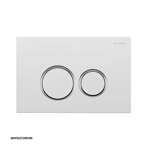 Кнопка смыва Caprigo DEW-R DA001-white/crm белая, хром