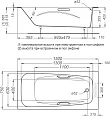 Чугунная ванна Oxame Orbe 150x75 - превью 1