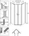 Душевой уголок Radaway Nes Black PTD 80x80 - превью 1