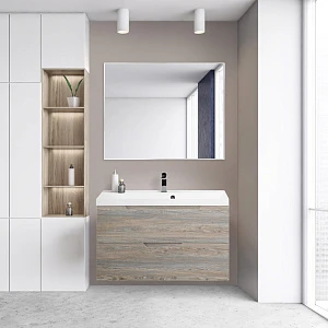 Мебель для ванной BelBagno Vittoria 90 подвесная, 2 ящика, Pino (раковина BB900/450-LV-MR-AST)